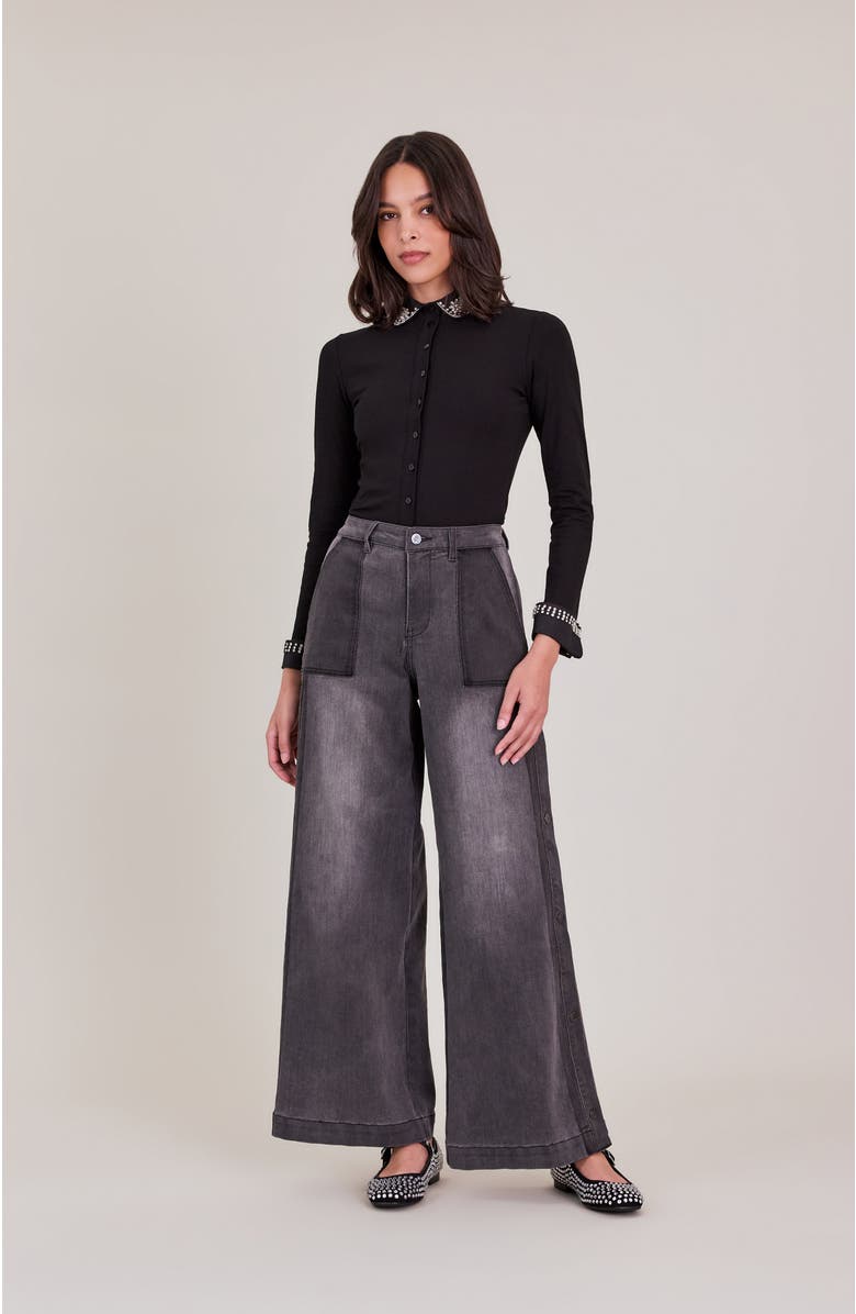 Anne Fontaine Gabriella Shirt, Alternate, color, Black