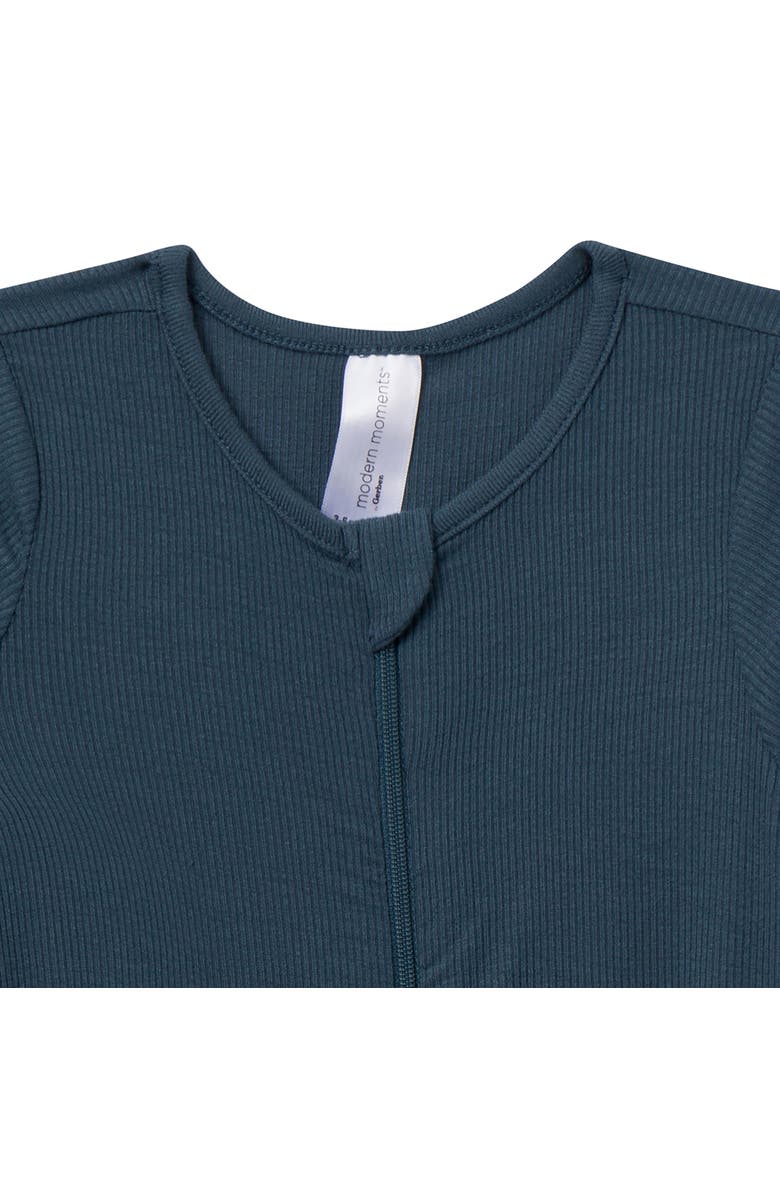 Modern Moments<sup>™</sup> by Gerber Long Sleeve Footless Rompers, Alternate, color, Blue