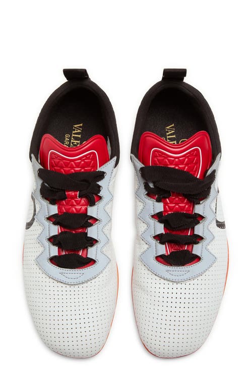 Shop Valentino Garavani Chromathon Perforated Sneaker In White Multi