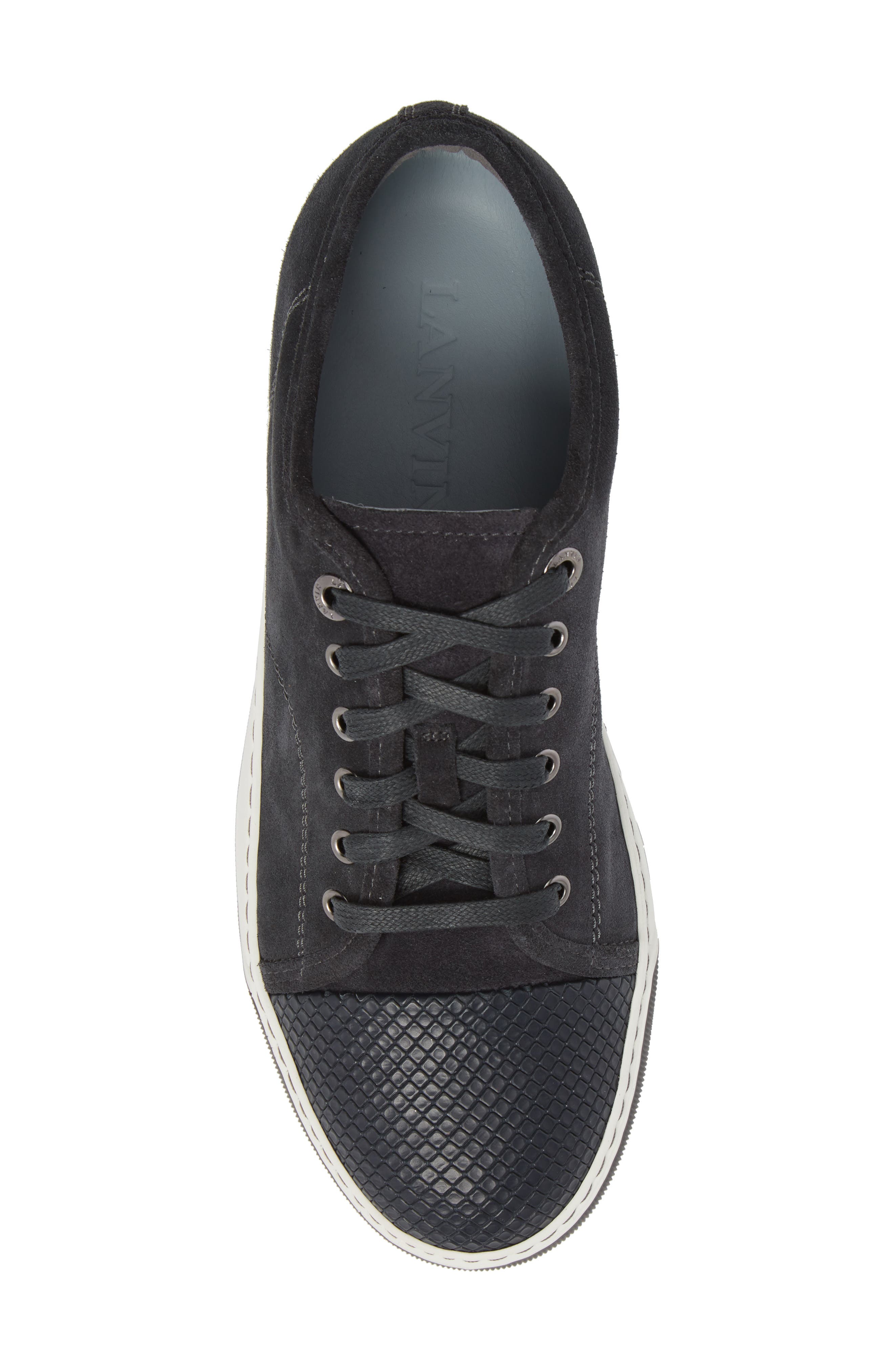 Lanvin Classic Textured Cap Toe Sneaker, Alternate, color, 