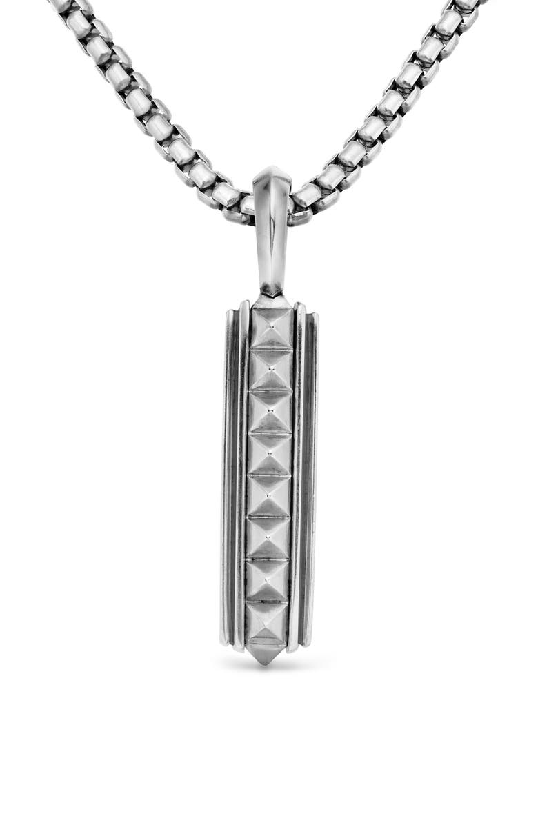 David Yurman Pyramid Ingot Tag, Main, color, Silver