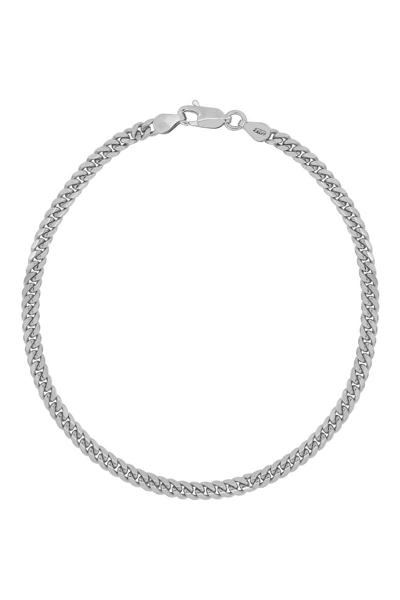 Curb Link Chain Bracelet (Nordstrom Exclusive), Main, color, 14K WHITE GOLD