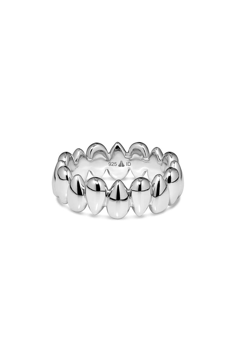 DEVATA Teardrop Eternity Band Ring, Main, color, Silver