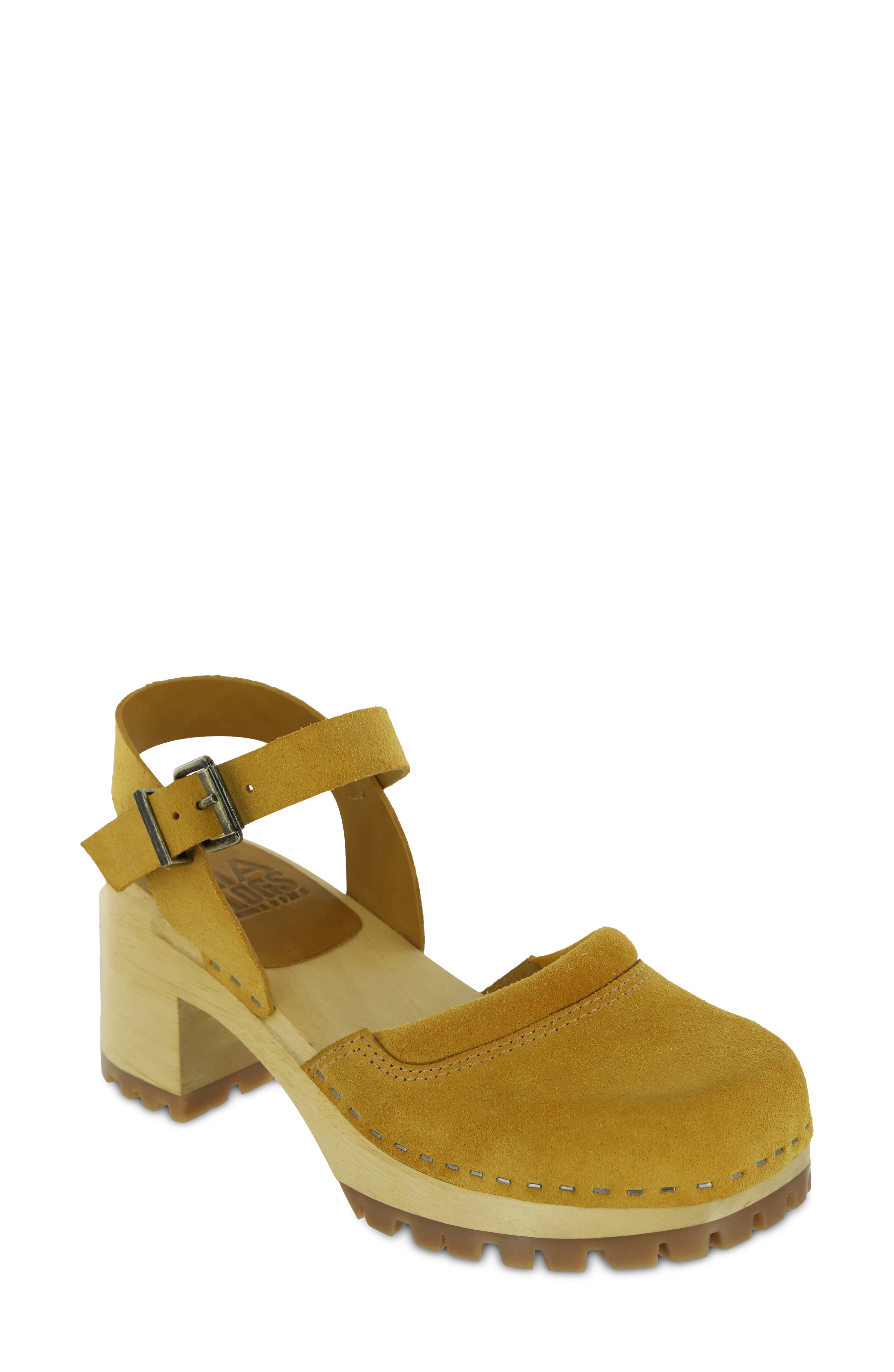 Kaolin Clog Sandal, Main, color, MUSTARD