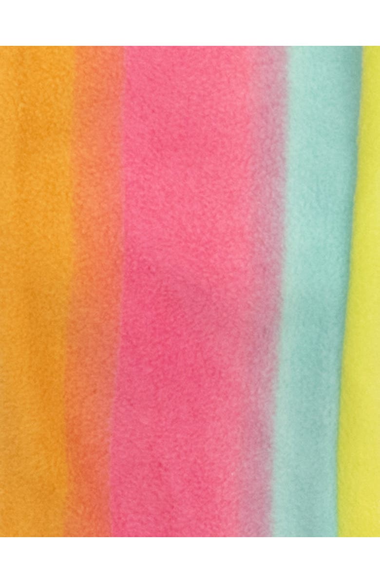 Leveret Footed Fleece Printed Holiday Pajamas, Alternate, color, Rainbow