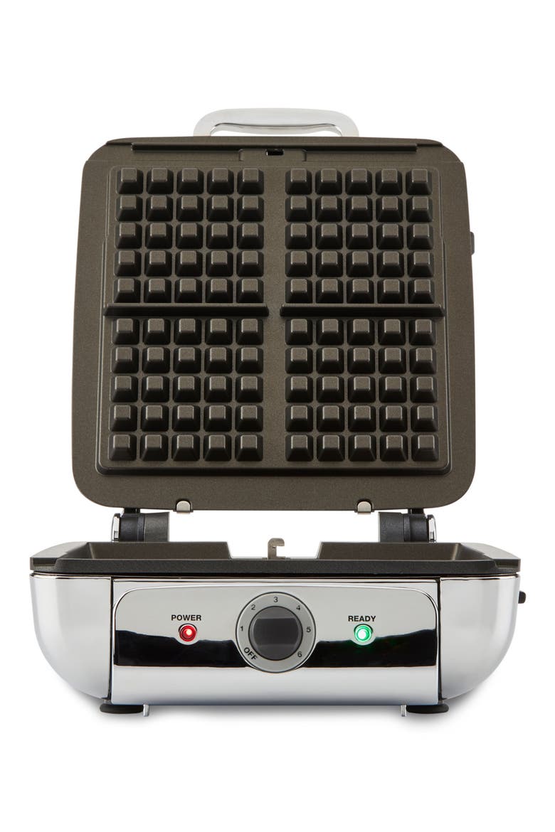 Square Belgian Waffle Maker, Alternate, color, STAINLESS