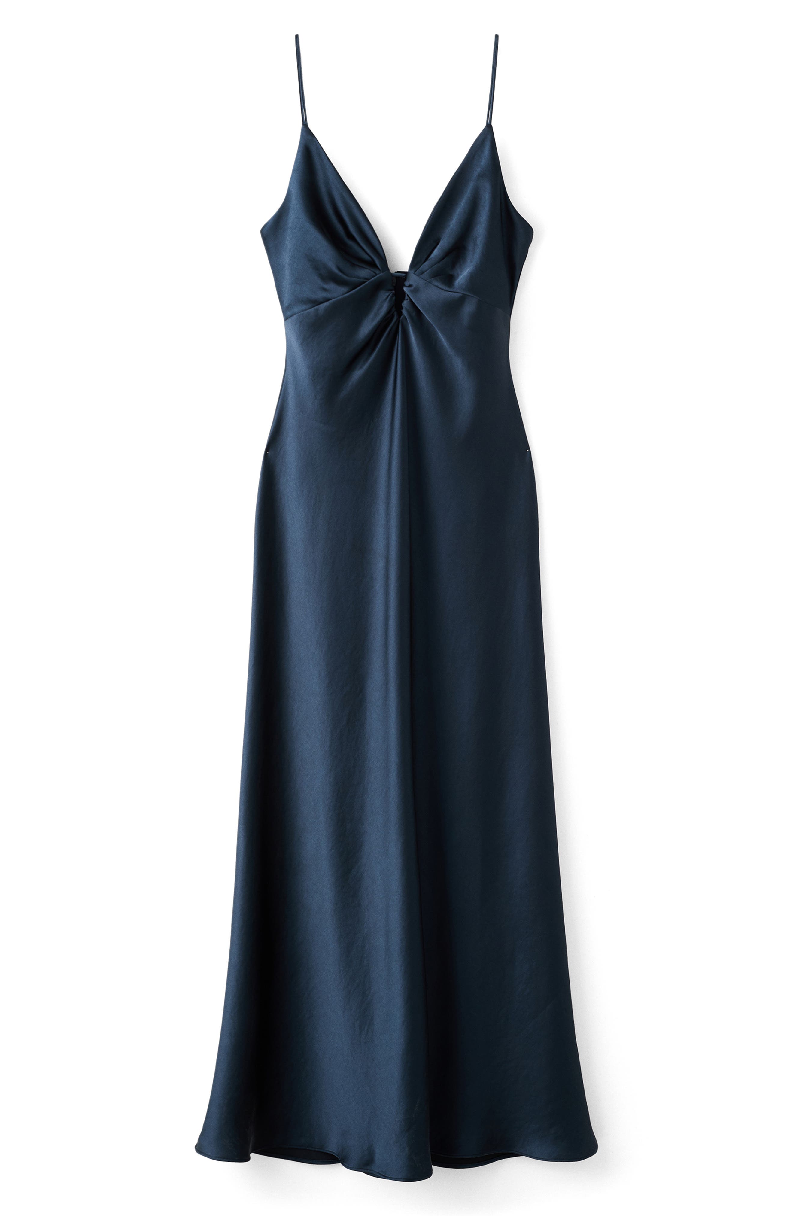 MANGO Victory Hammered Satin Slipdress