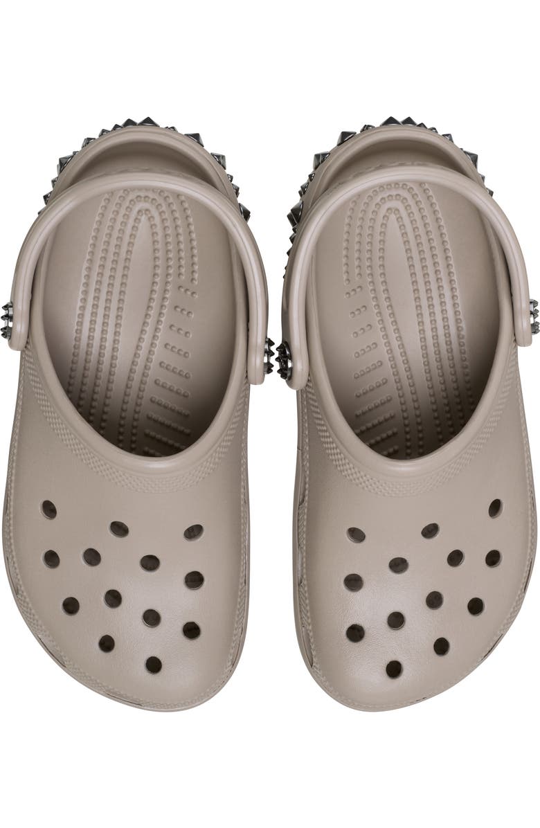 CROCS Studded Classic Clog, Alternate, color, Taupe