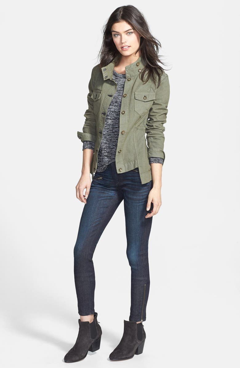 rag & bone/JEAN 'Chamberlain' Stand Collar Step Hem Jacket, Alternate, color, 