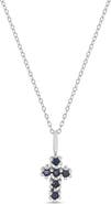 Bony Levy El Mar 18K White Gold Sapphire Cross Pendant Necklace