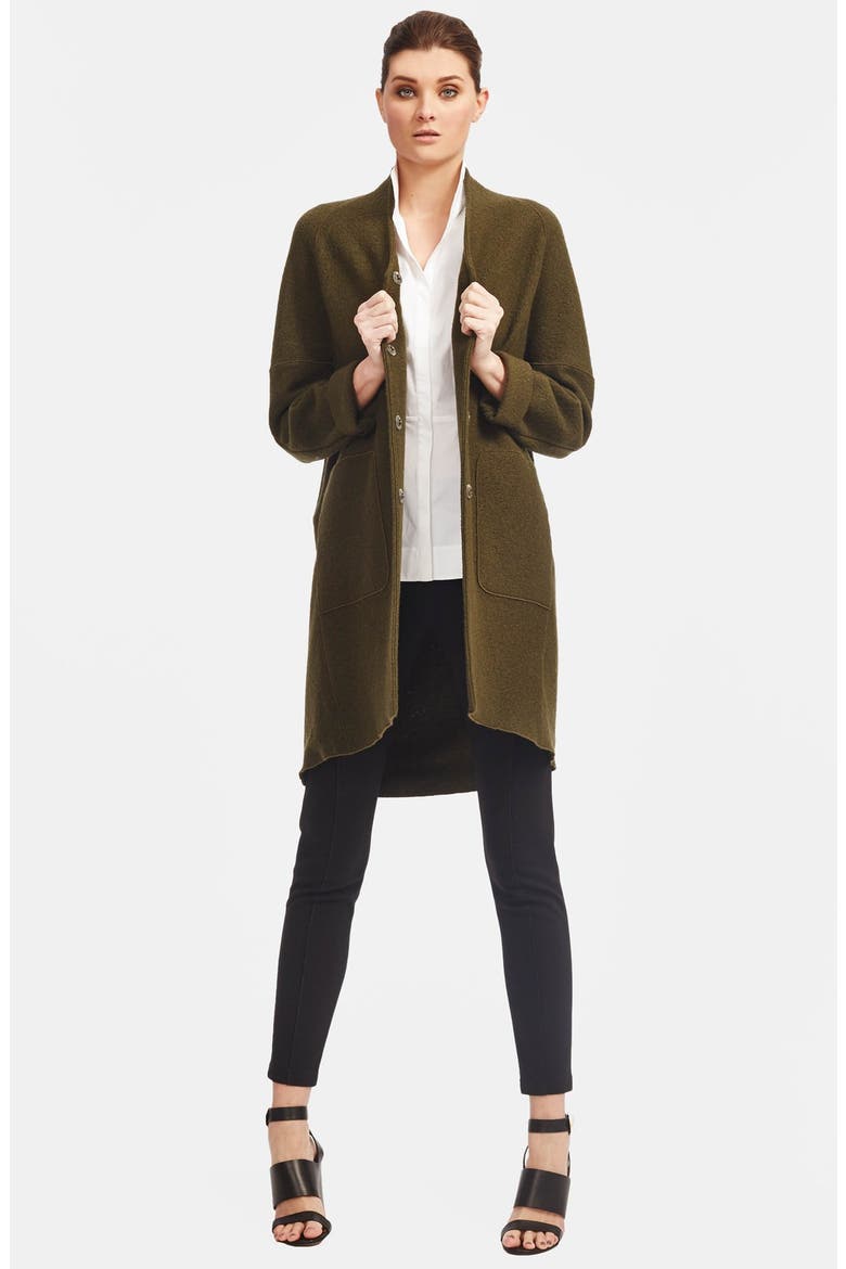 Felted Wool Coat, Alternate, color, LODEN