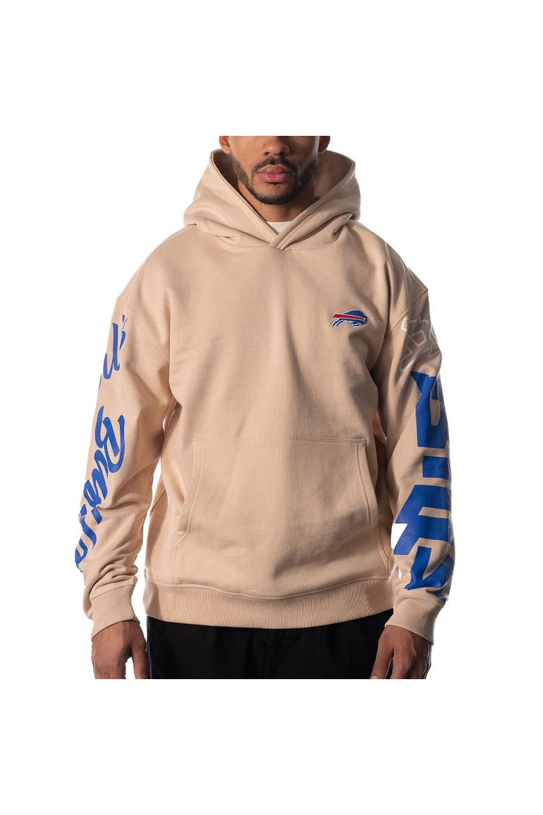 Unisex The Wild Collective Cream Buffalo Bills Heavy Block Graphic Pullover Hoodie, Main, color, Cream
