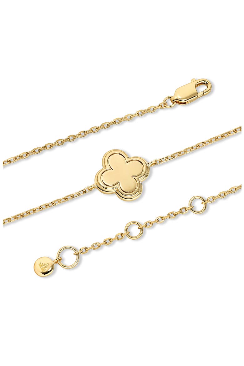 Quatrefoil Gold Plated Chain Bracelet, Alternate, color, GOLD