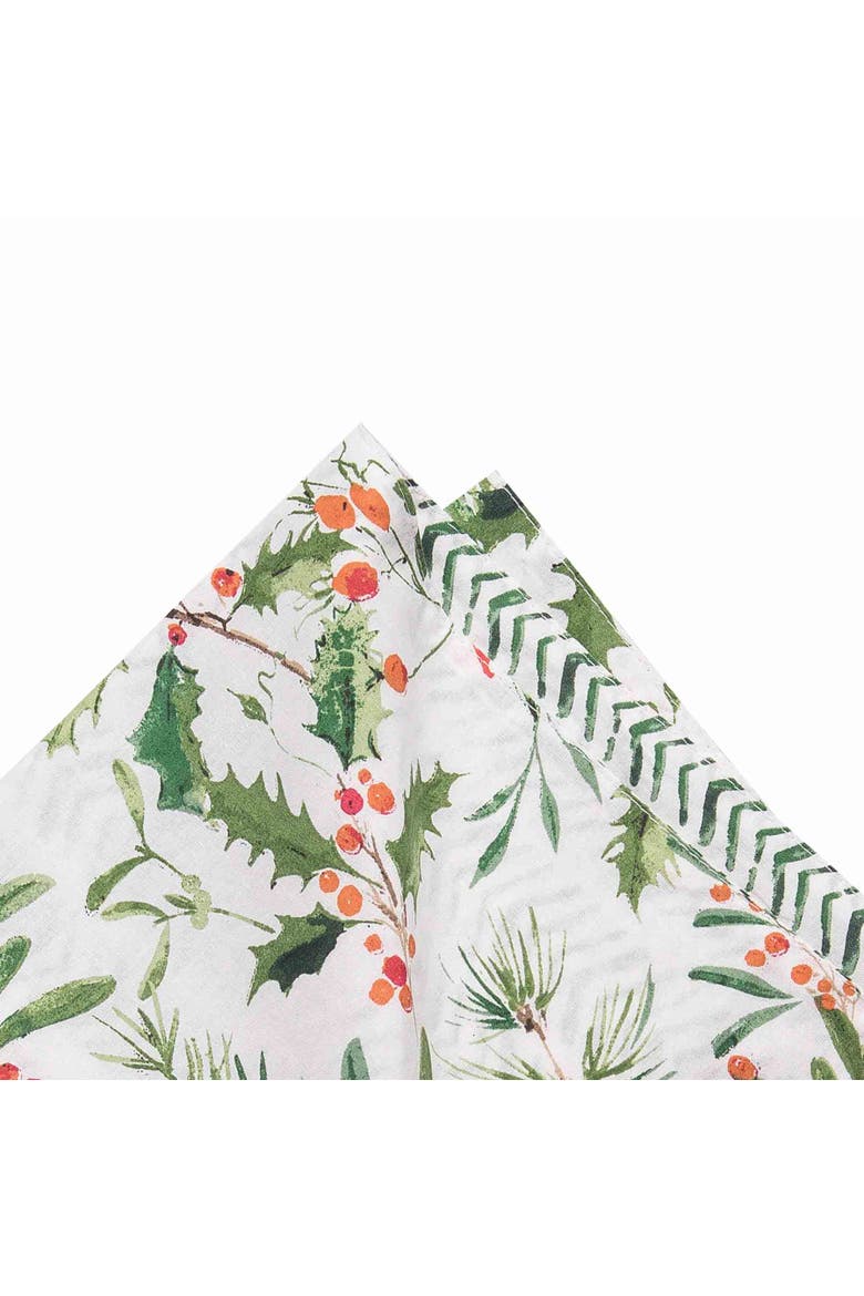 Silvia Poinsettia Napkin, Alternate, color, Red