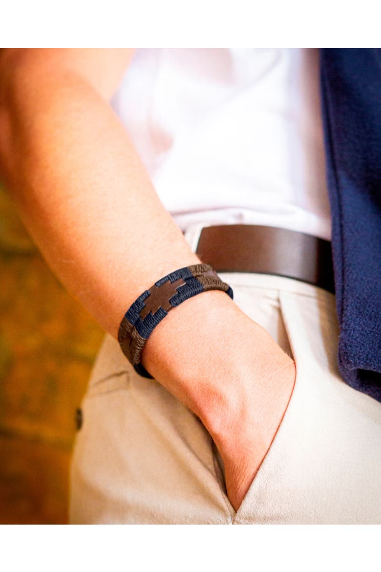 Wristband - Jefe Stitching, Alternate, color, Brown/Navy/Brown