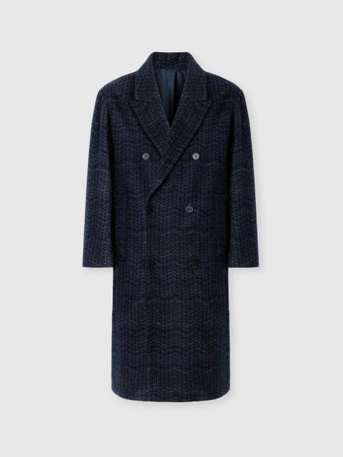 Double-breasted Cashmere And Viscose Coat