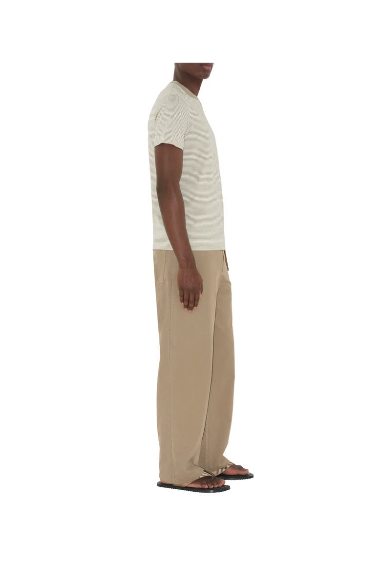 Burberry Striped Cotton T-shirt, Alternate, color, Skylark