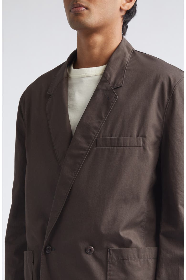 Double Breasted Cotton Twill Workwear Jacket, Alternate, color, RISTRETTO