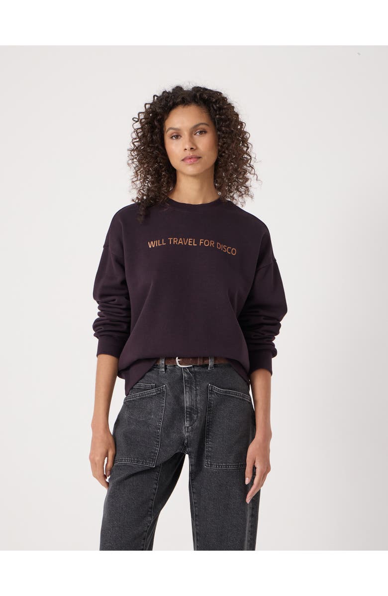 Hush Disco Embroidery Sweatshirt, Main, color, Plum Purple