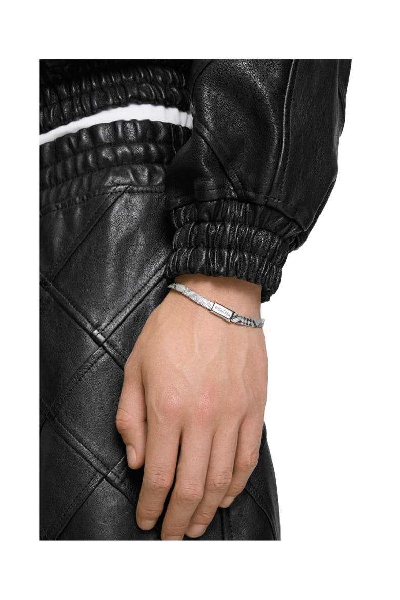Engraved Check Bracelet, Alternate, color, Silver
