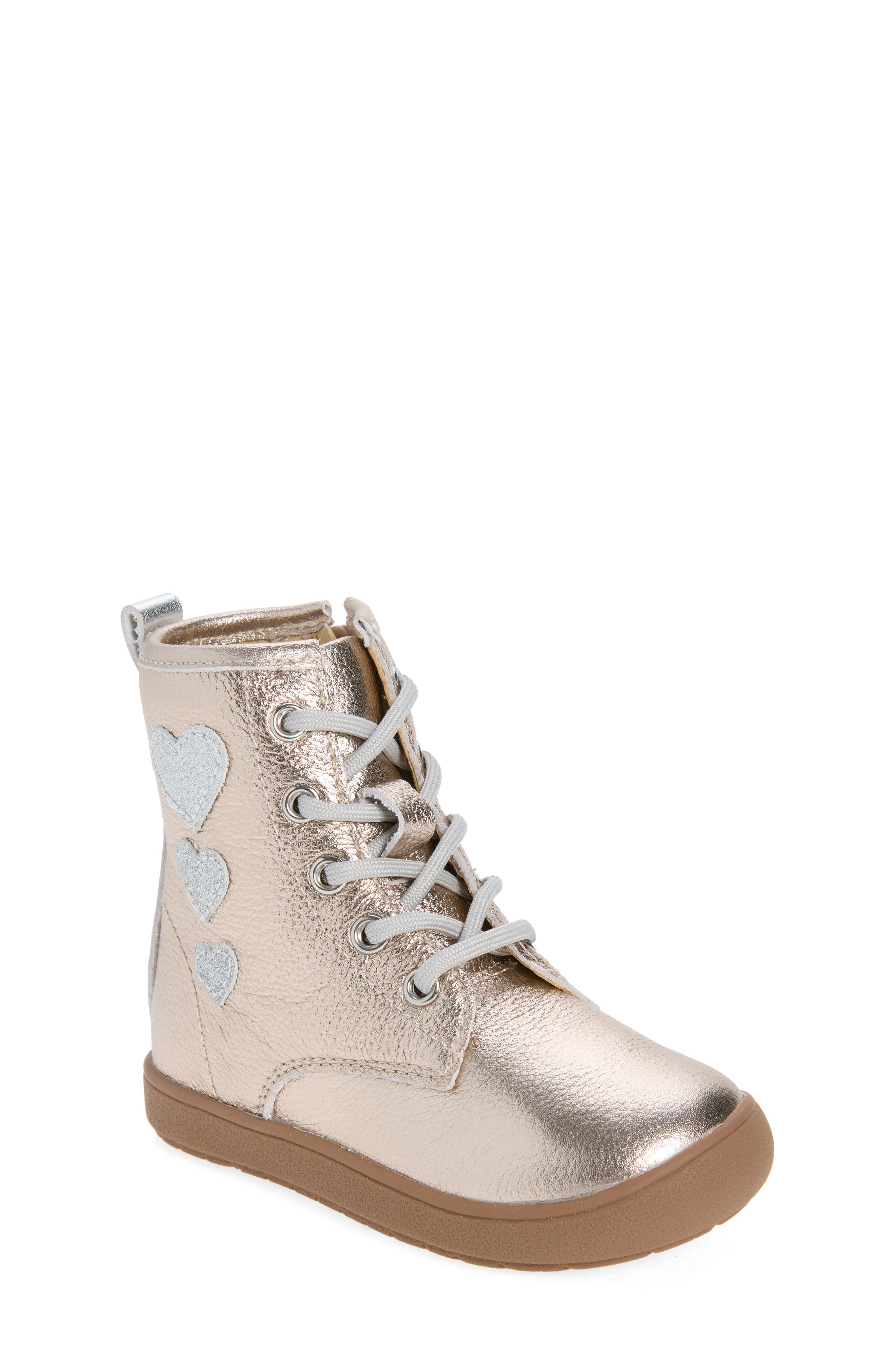 Kids' Joy Swag Leather Boot, Main, color, METAL LYCHEE