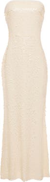 SIMONMILLER Sculpty Strapless Teardrop Sequin Dress