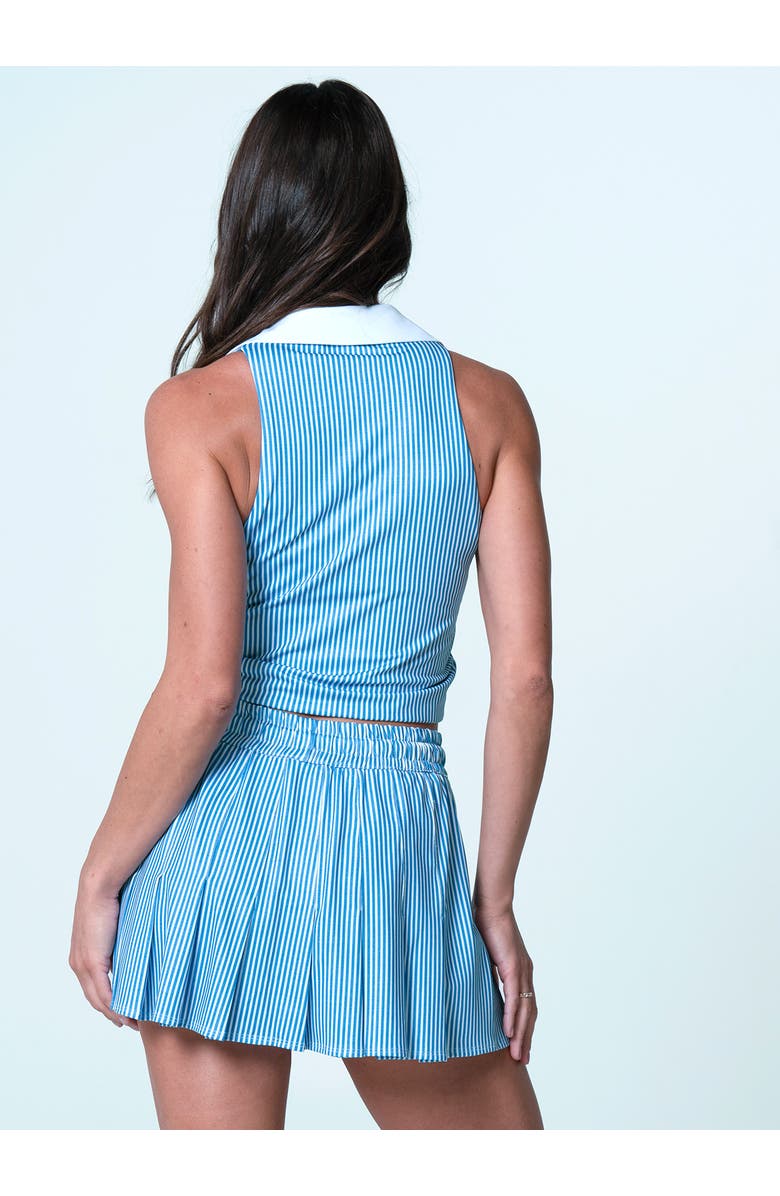 Lucky in Love Hip Fit Linen Stripe Tank, Alternate, color, Periwinkle