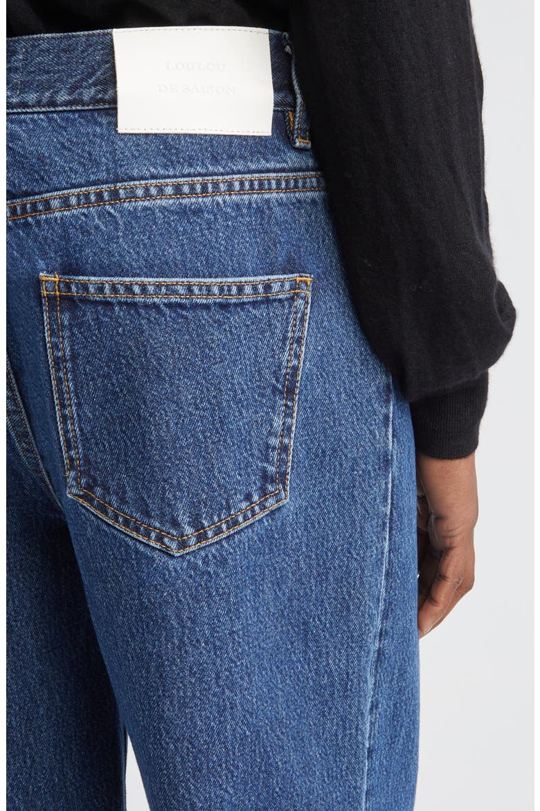 Samur High Waist Tapered Leg Jeans, Alternate, color, WASHED BLUE