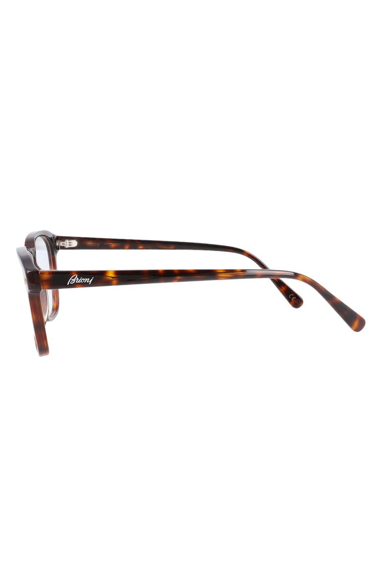 Brioni Fashion 51mm Square Optical Glasses, Alternate, color, Havana Havana Transparent