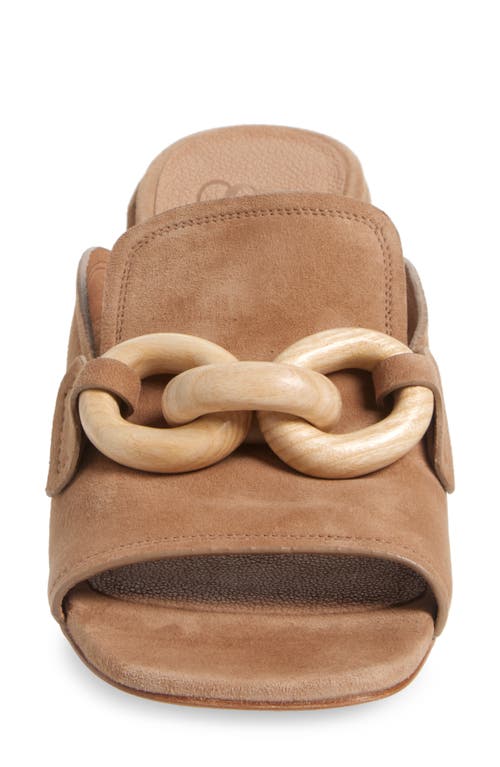 Pedro Garcia Umita Slide Sandal In Beige Plush Suede-natural
