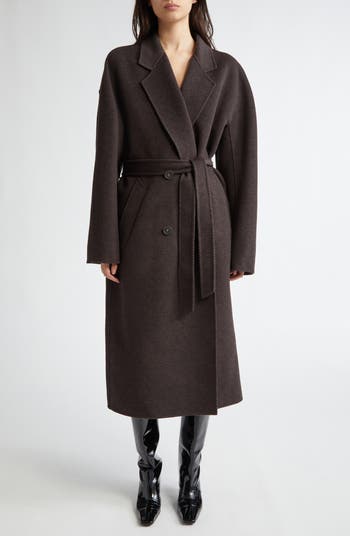 Oroshi Wool Blend Herringbone Belted Coat