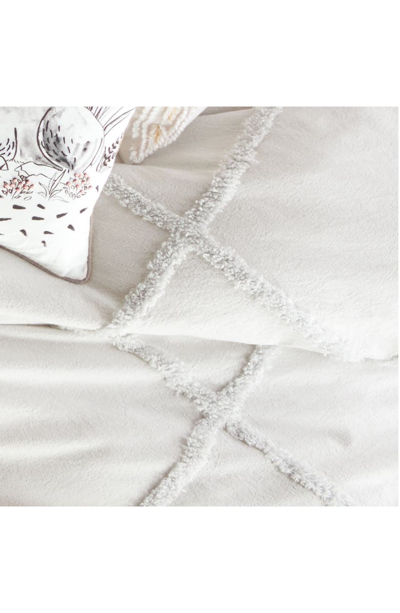 Peri Home Chenille Lattice Comforter & Sham Set, Alternate, color, Grey