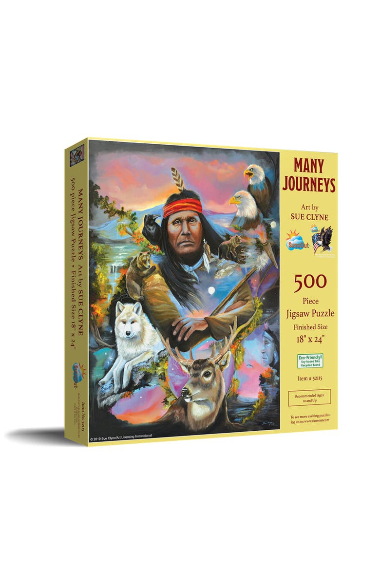 Many Journeys 500 piece Jigsaw Puzzle for Adults, Main, color, Multicolor