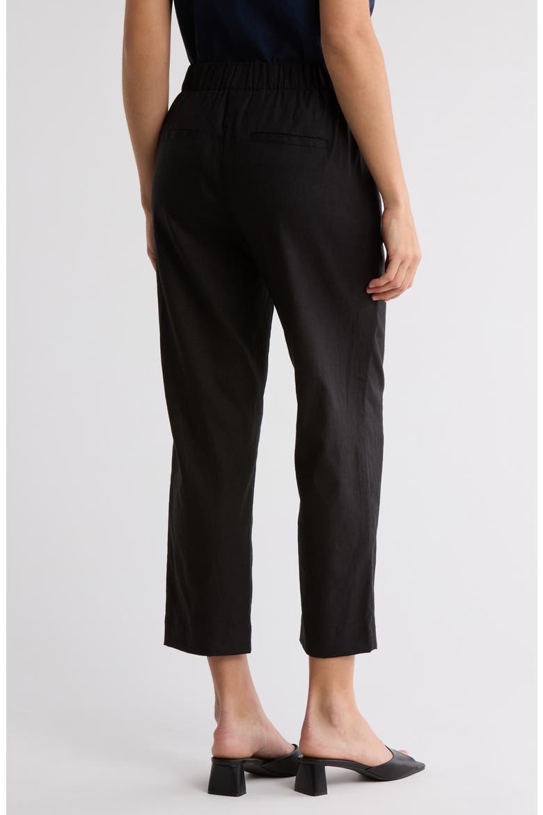 Mid Rise Tapered Pull-On Pants, Alternate, color, SOFT BLACK