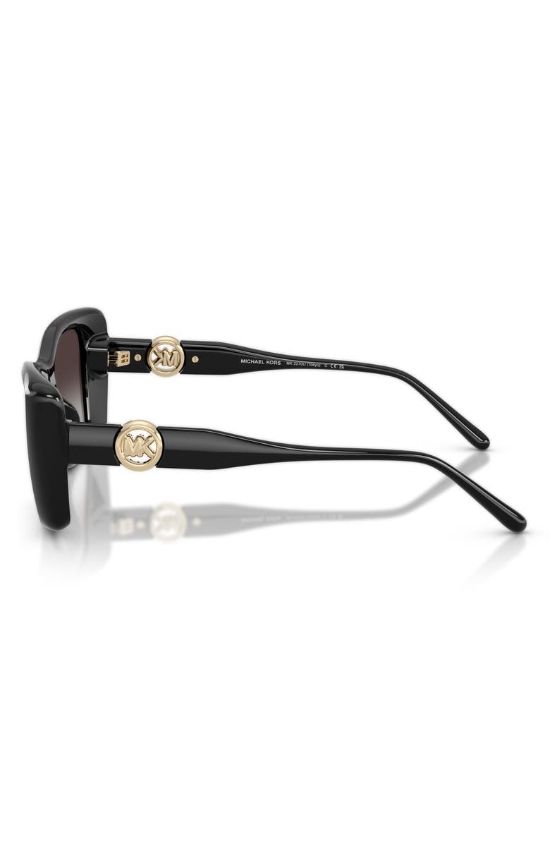 Michael Kors Tokyo 51mm Gradient Square Sunglasses, Alternate, color, Black / Smoke Gradient
