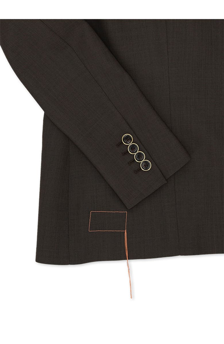 Fortela Dark Brown Fresco Wool Suit, Alternate, color, Dark Brown