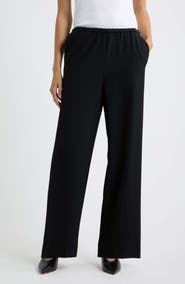 Nordstrom Wool Blend Pull On Wide Leg Pants