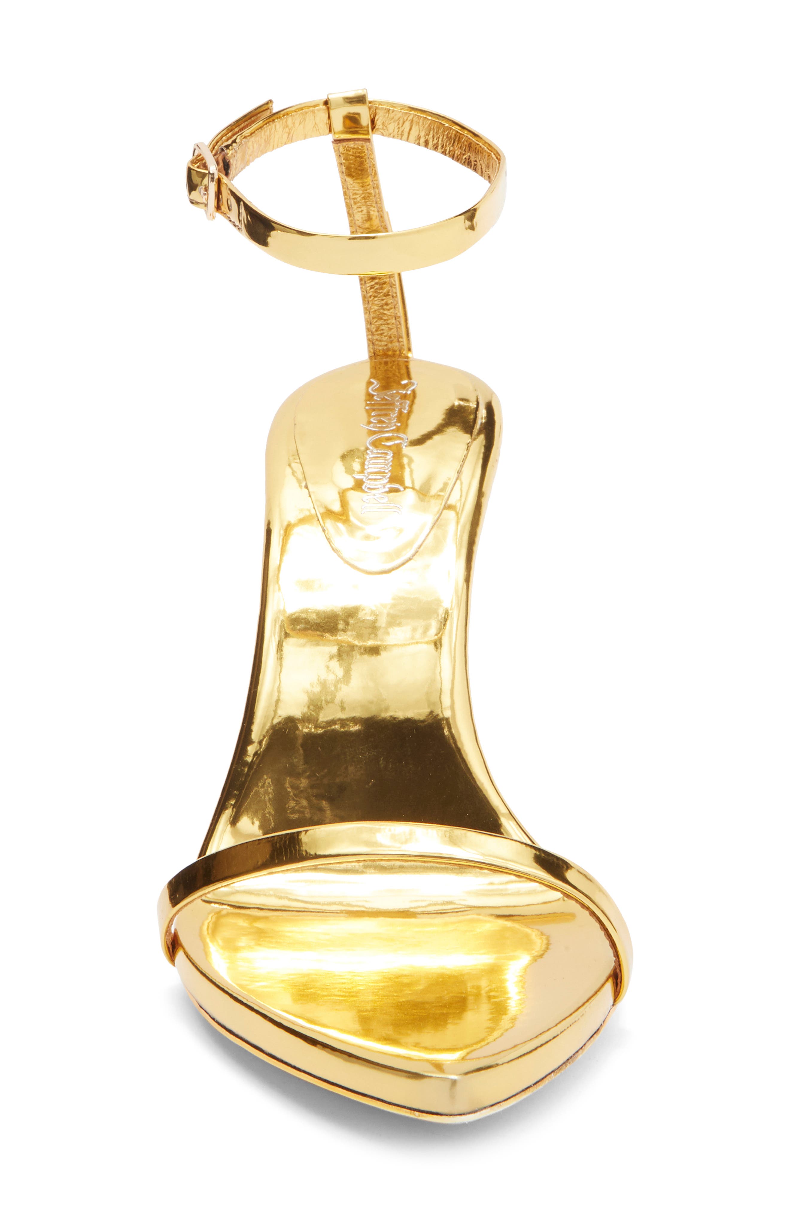 Obsession Ankle Strap Sandal, Alternate, color, GOLD PATENT GOLD