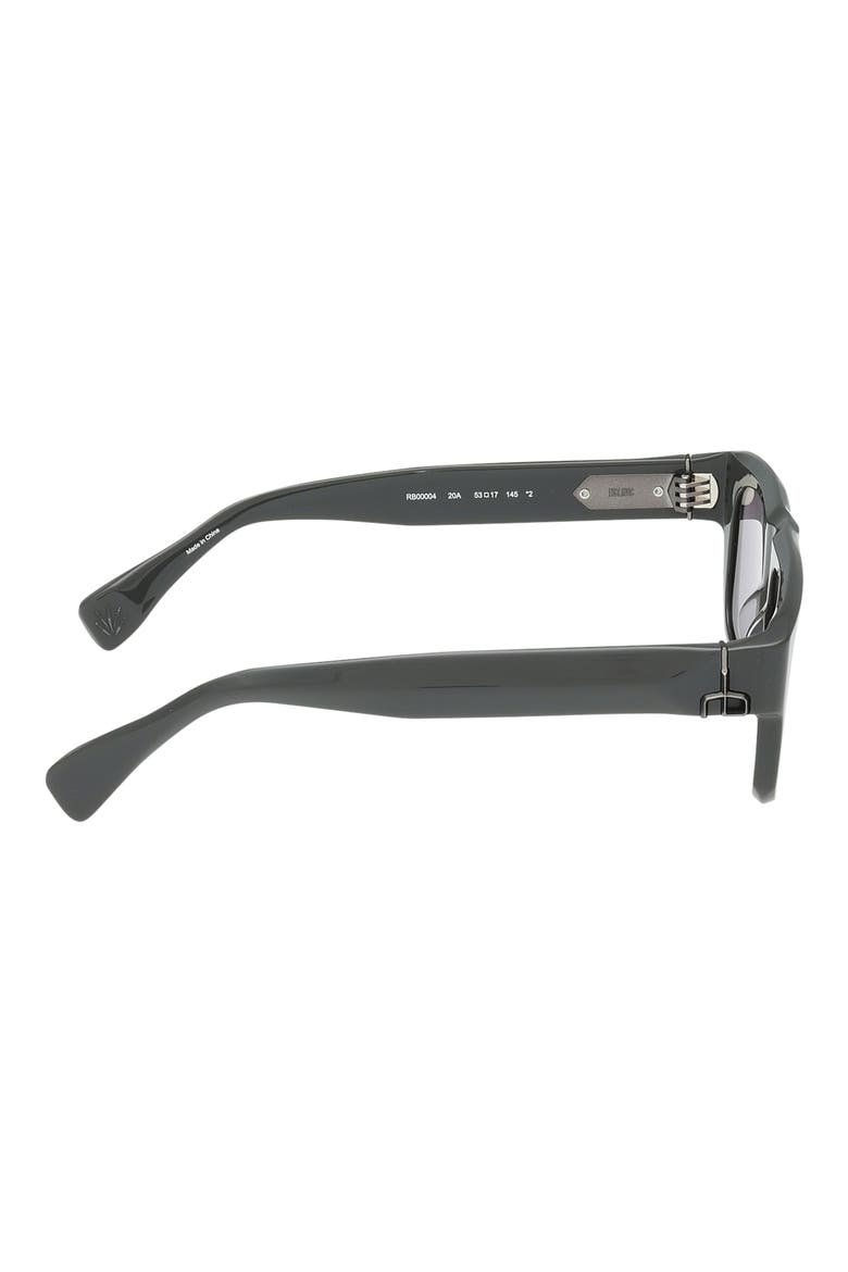 53mm Square Sunglasses, Alternate, color, SHINY GREY / GREY LENSES