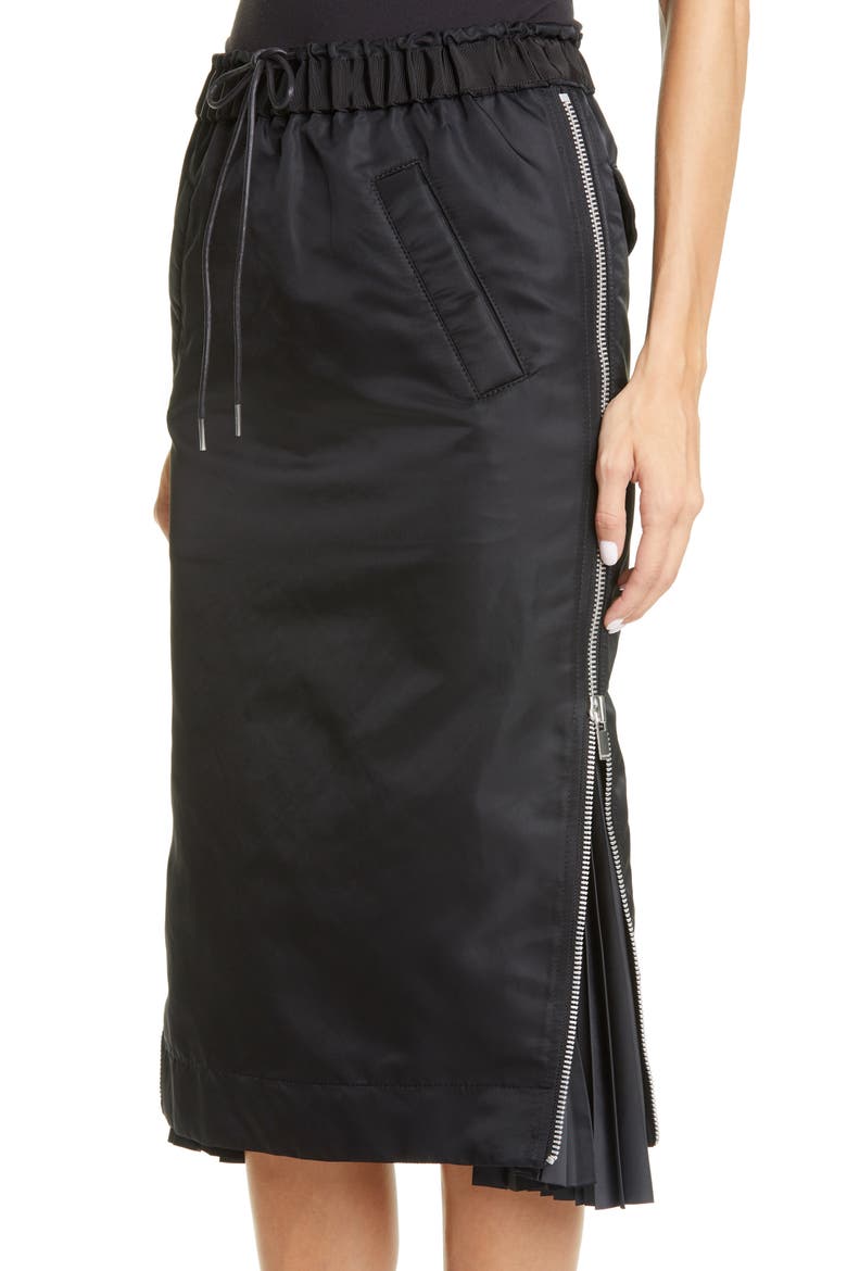 MA-1 Side Gusset Skirt, Alternate, color, BLACK
