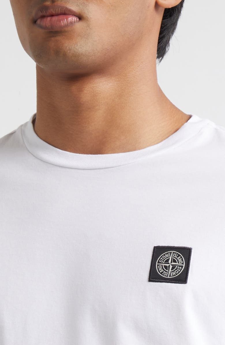Stone Island Compass Logo Patch Short Sleeve T-Shirt, Alternate, color, V0001 White