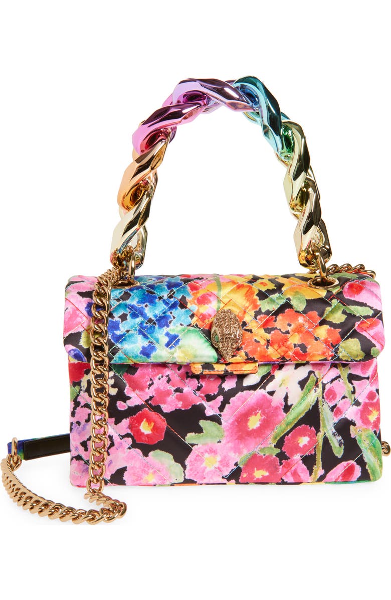 Kurt Geiger London Kensington Floral Quilted Top Carry Handle Bag, Main, color,