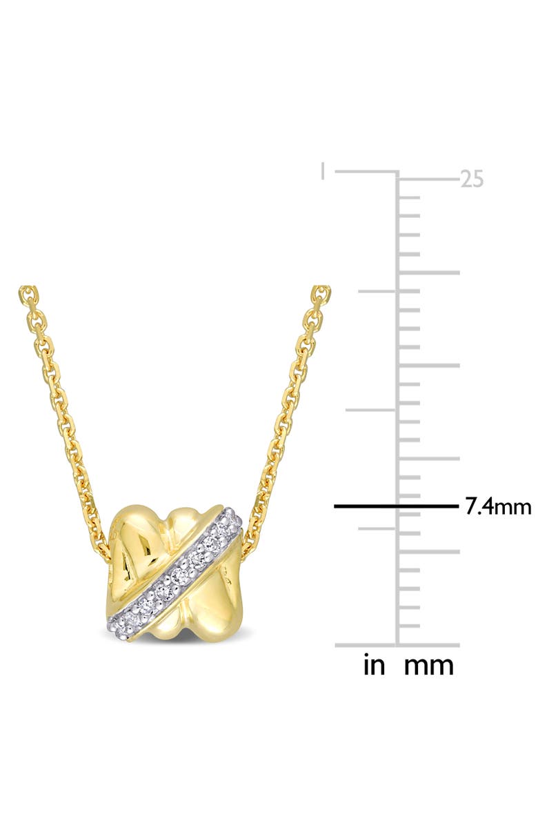 Julianna B. Diamond Crossover Design Necklace 14k, Alternate, color, Yellow Gold