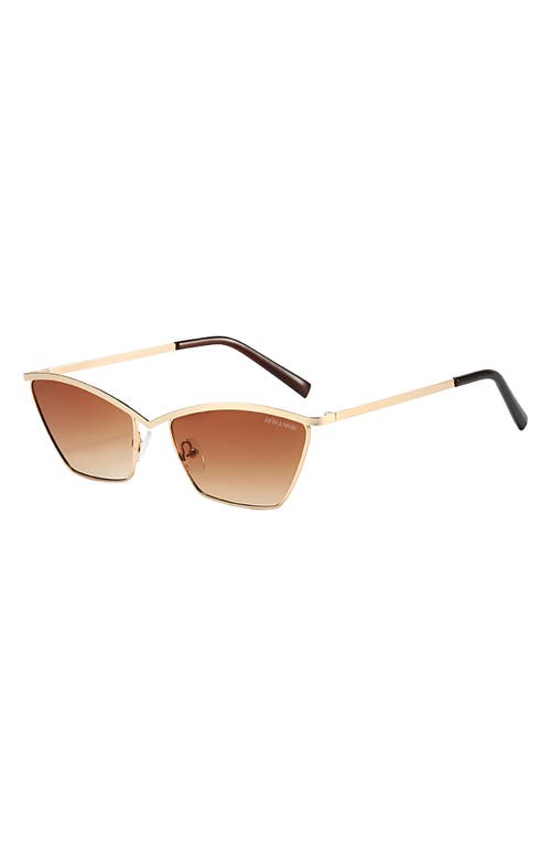 Fifth & Ninth Devon 57mm Polarized Cat-eye Sunglasses In Brown