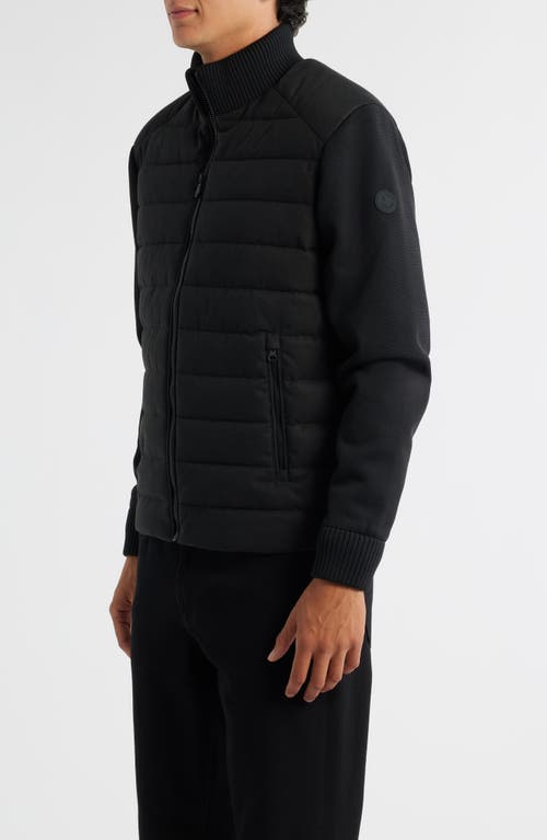 Save The Duck Gio Mixed Media Hybrid Jacket In Black