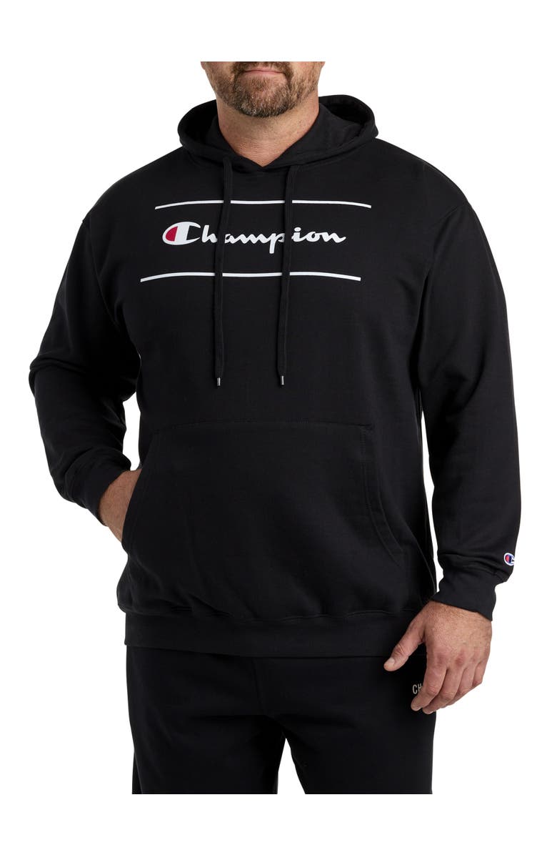 Champion Big & Tall Script Line Hoodie, Main, color, 