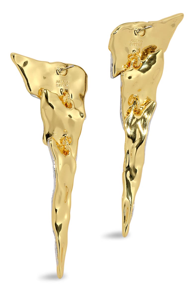 Solanales Crystal Cascade Drop Earrings, Alternate, color, GOLD/ CRYSTALS