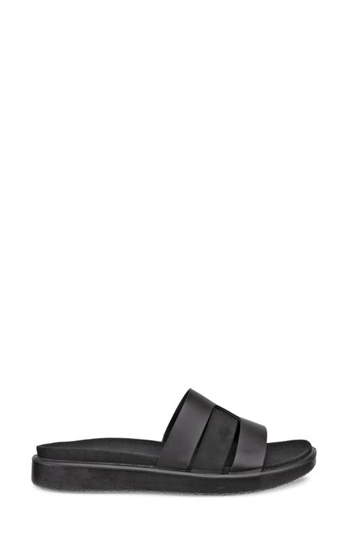 Ecco Flowt Oasis Slide Sandal In Black/black