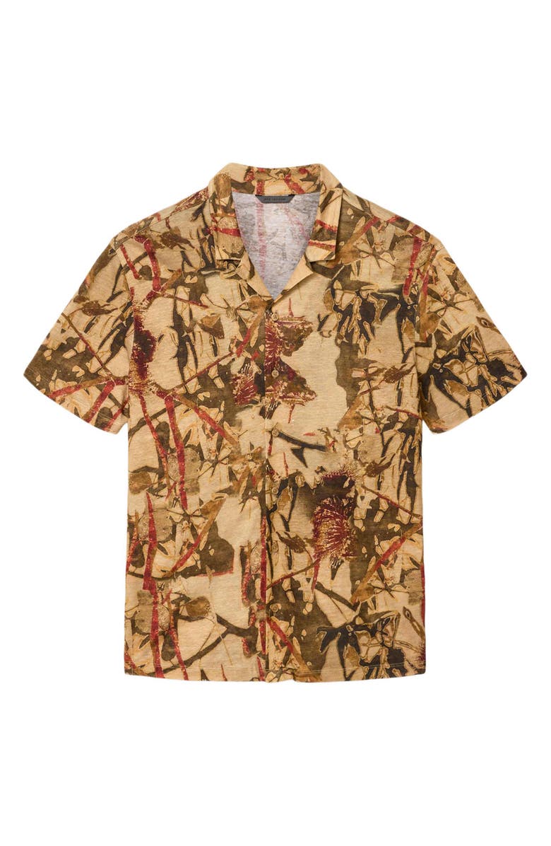 John Varvatos Marula Linen Short Sleeve Camp Shirt, Alternate, color, 
