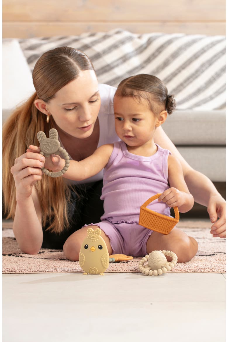Easter Silicone Baby Teether Set Cute Gift Toys 5-Piece, Alternate, color, Neutral